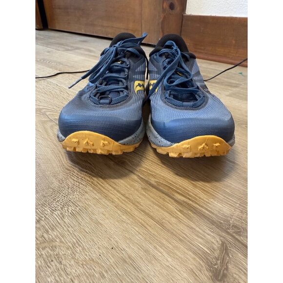 Saucony Women's Peregrine 12 Trail Running Shoe Navy/Gold 7.5 - Picture 4 of 8